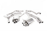 Milltek Audi RS4 B9 2.9 V6 TURBO AVANT (OPF/GPF MODELS) (2019 and Later) Cat-back Exhaust - Road+ - with Polished Oval Trims